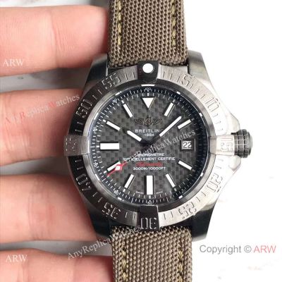 Swiss Breitling Avenger II Seawolf Replica Watch Black Carbon-Fiber Dial